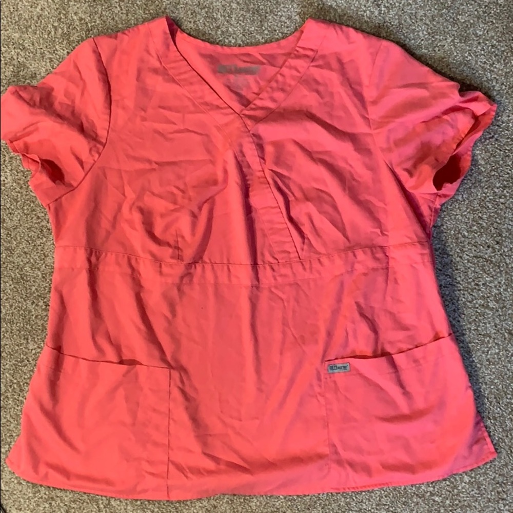 Greys anatomy peach scrub top size 2x